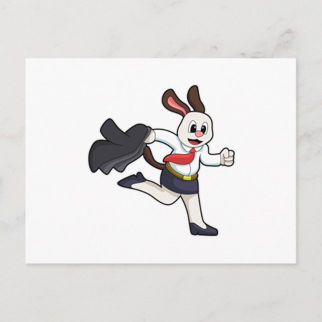 Hunde als Sekretär mit Rock Postkarte (Vorderseite)