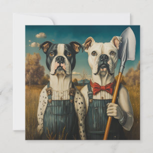 Hunde Ameriana Portrait Einladung