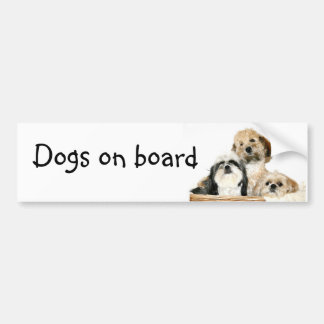 Hunde an Bord Autoaufkleber