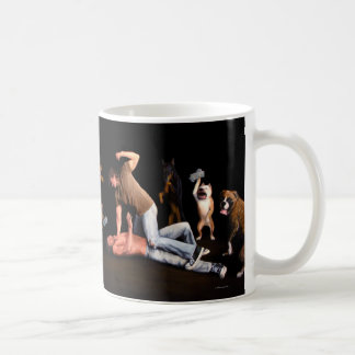 Hunde an Manfight Tasse