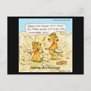 Hunde-Archäologen fantastischer Ausgrabung lustig Postkarte