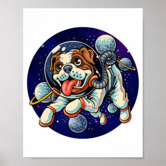 Hunde Astronaut, Weltraumhund Poster