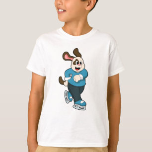 Hunde auf Ice-Skaten mit Ice-Skaten T-Shirt
