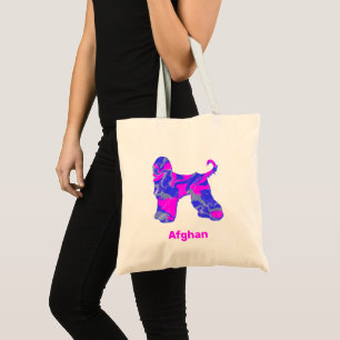 Hunde aus Afghanistan heiß rosa und blau Tragetasche