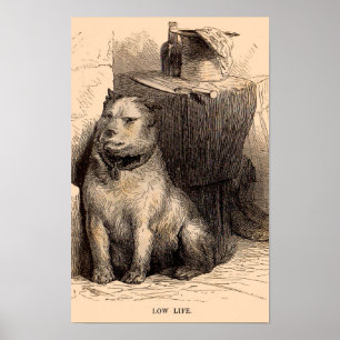 Hunde aus dem 19. Jahrhundert drucken Low Life Poster