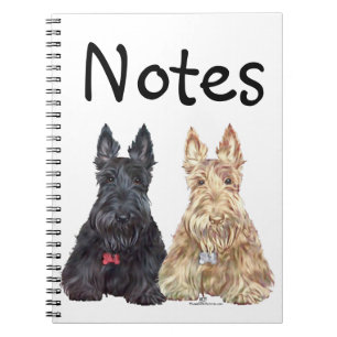 Hunde aus Wheaten und Black Scottie Notizblock