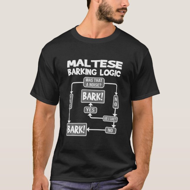 Hunde-Barking-Logik, lustige Hundeschenkidee, lust T-Shirt (Vorderseite)
