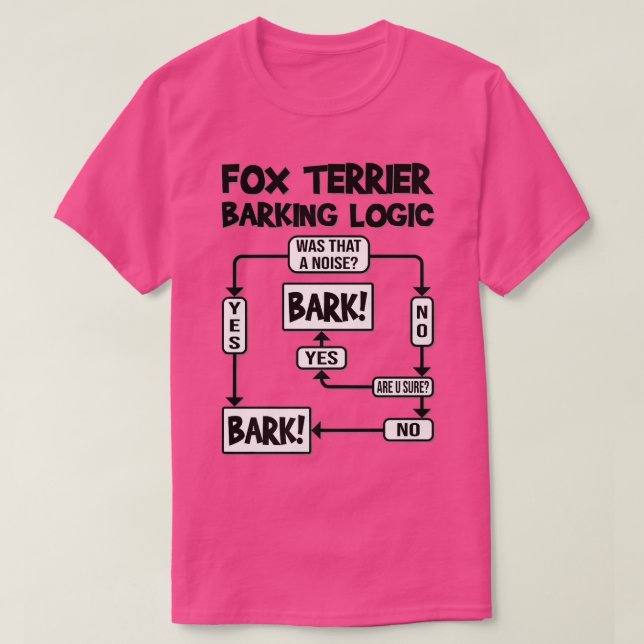 Hunde-Barking-Logik, lustiges Hundegeschenk, Funny T-Shirt (Design vorne)
