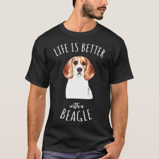 Hunde Beagle Leben ist besser T-Shirt für Männer K