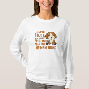 Hunde Beagle mag Menschen nicht, Niedliche Hunde T-Shirt