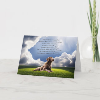 Hunde Beileid mit Labrodor und Gedicht Karte