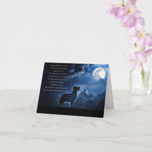 Hunde Beileid mit spirituellem Gedicht Himmel Rind Karte