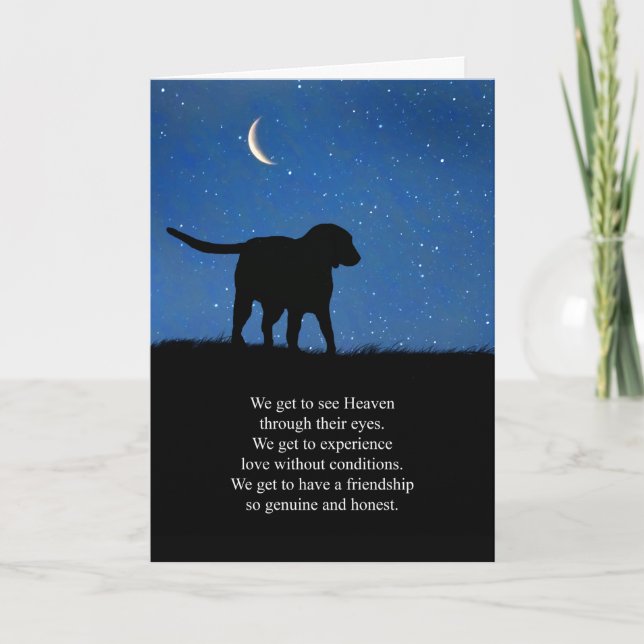 Hunde Beileid Spirituelle herzliche Worte Karte (Vorderseite)