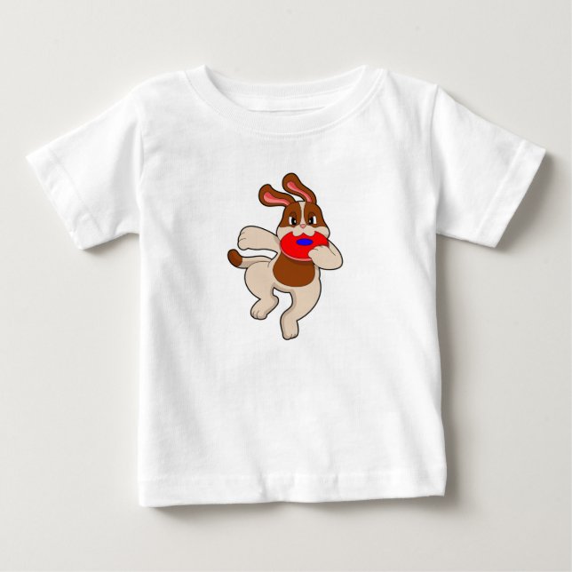 Hunde beim Spielen Baby T-shirt (Vorderseite)