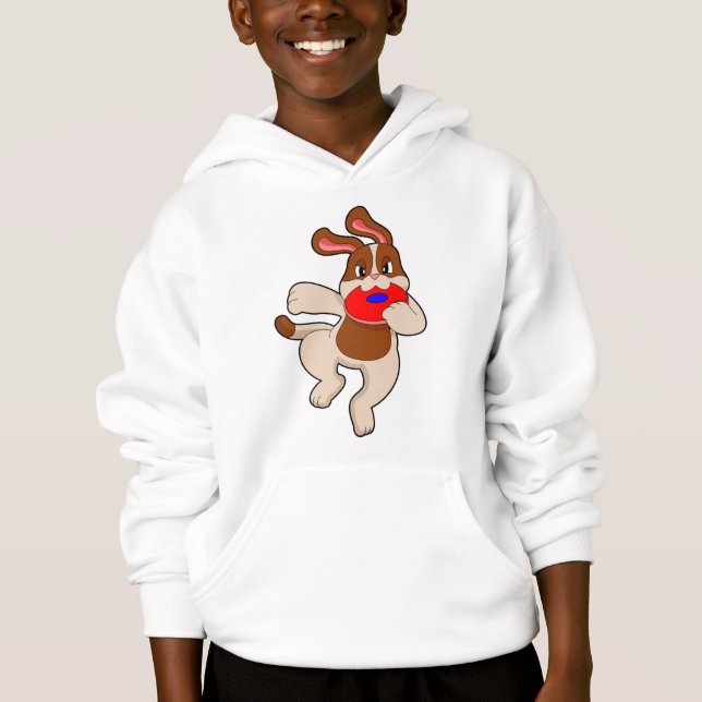 Hunde beim Spielen Hoodie (Vorderseite)
