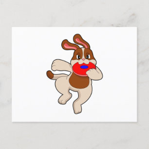 Hunde beim Spielen Postkarte