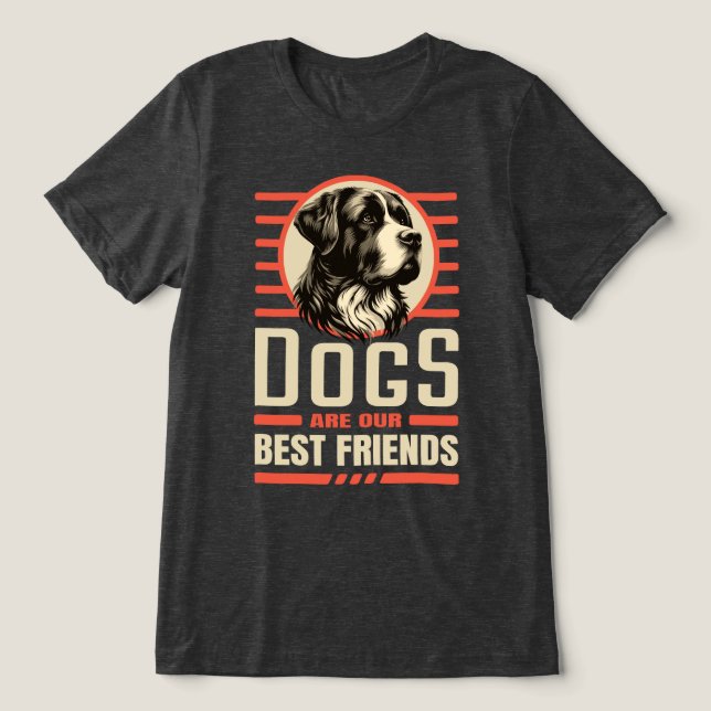 Hunde beste Freunde Tri-Blend Shirt (Design Vorderseite)