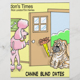 Hunde-Blind Dates Lustige Hunde-Cartoon-Geschenke Flyer