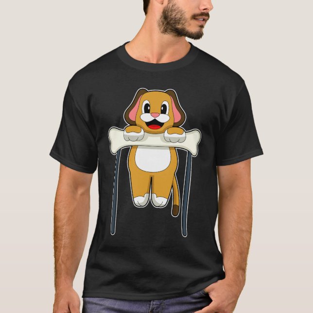 Hunde Bodybuilding Ziehen Sie hoch T-Shirt (Vorderseite)