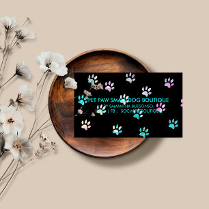 Hunde Boutique Pet Grooming Design Black Visitenkarte