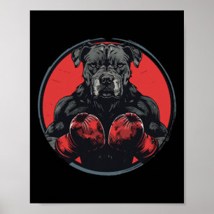 Hunde Boxer Kämpfer Boxen Männer Frauen Kinder Poster