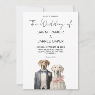 Hunde Braut & Groom Hochzeit Einladung