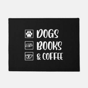 Hunde Bücher Kaffee Lustiger Hund Fußmatte