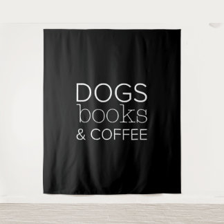 Hunde Bücher Kaffeebuchwurm Hunde Mama Wandteppich