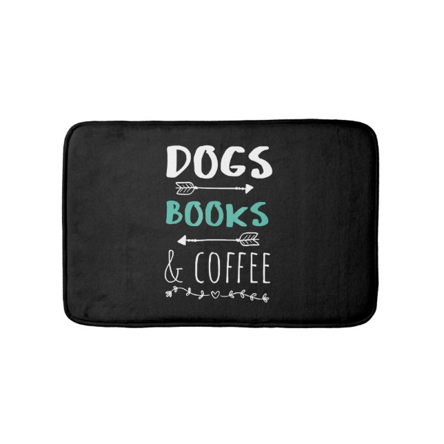 Hunde Bücher Kaffeewochenende Tiervorrat Badematte (Vorderseite)