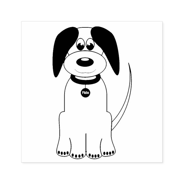 Hunde-Cartoon Gummistempel (Prägung)