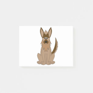 Hunde Cartoon Phantastischer deutscher Schäferhund Post-it Klebezettel