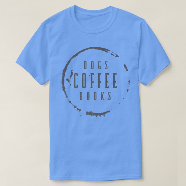 Hunde Coffee Books Lesekarte leicht abgelegen T-Shirt (Design vorne)