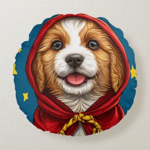 Hunde-Comic für Kinderzimmer-Dekoration, Geschenk  Rundes Kissen