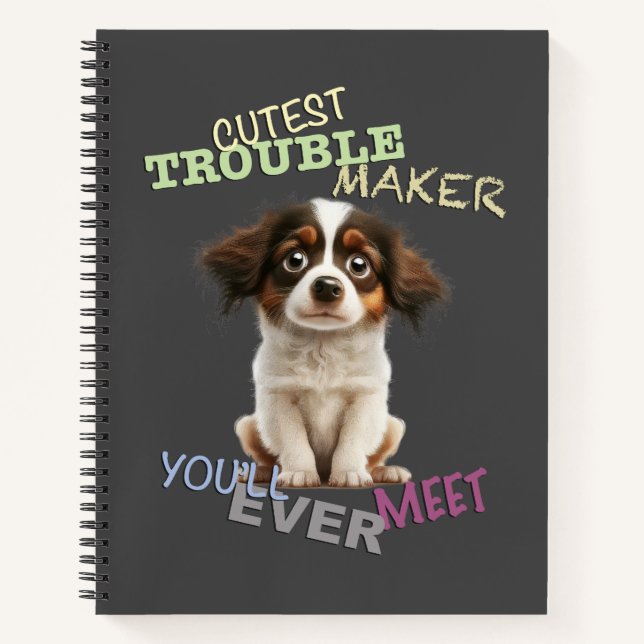 Hunde Cuttest Trouble Niedlich Adorable Funny Notizbuch (Vorderseite)