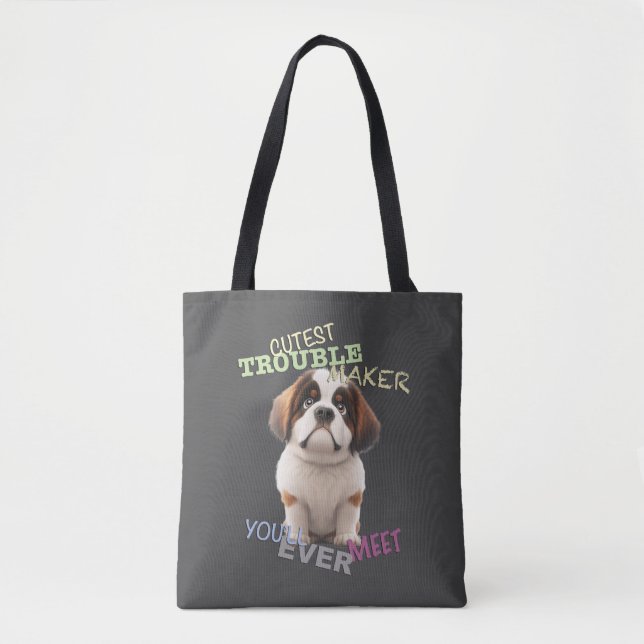 Hunde Cuttest Trouble Niedlich Adorable Funny Tasche (Vorderseite)