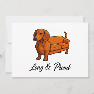 Hunde Dackel Couch lang und stolz Einladung