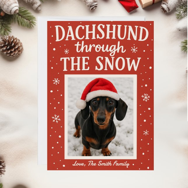 Hunde Dackel Weihnachtskarte Feiertagskarte (Von Creator hochgeladen)