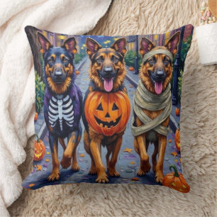 Hunde der deutschen Schäferhunde - Trick-or-Treati Kissen