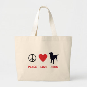 Hunde der friedlichen Liebe Jumbo Stoffbeutel