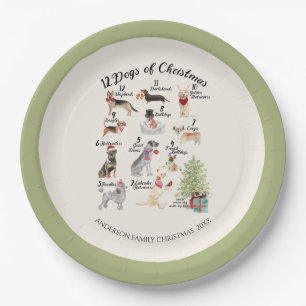 Hunde der Weihnachtsfeiertags-Feier-12 von Pappteller