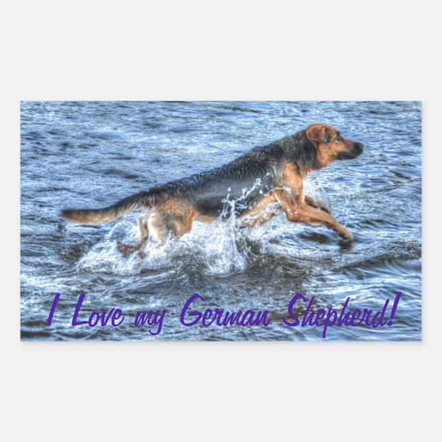 Hunde-Designs für Heimtiere Rechteckiger Aufkleber (Vorderseite)