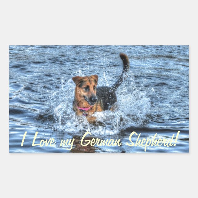 Hunde-Designs für Heimtiere Rechteckiger Aufkleber (Vorderseite)