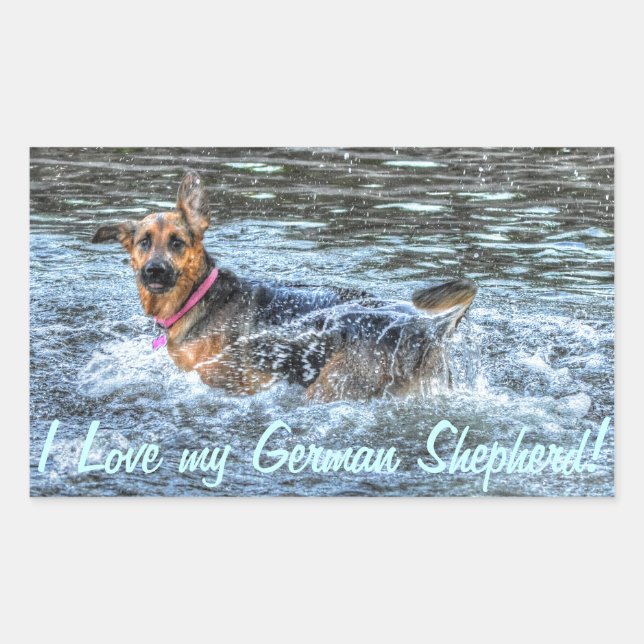 Hunde-Designs für Heimtiere Rechteckiger Aufkleber (Vorderseite)