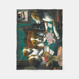 Hunde, die Decke Milliamperestunde Jongg spielen