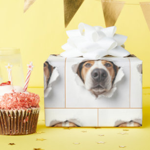 Hunde, die durch die Papierhalle des Drehpapiers p Geschenkpapier