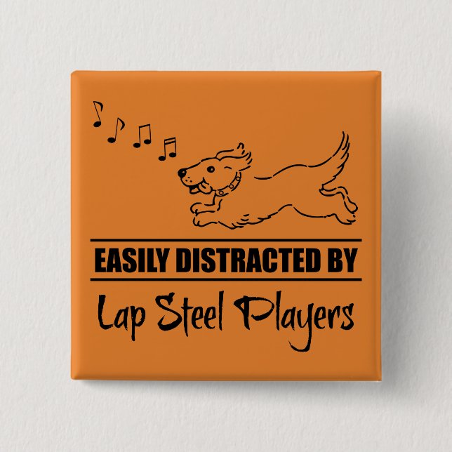 Hunde, die leicht von Lap Steel-Spielern abgelenkt Button (Vorderseite)