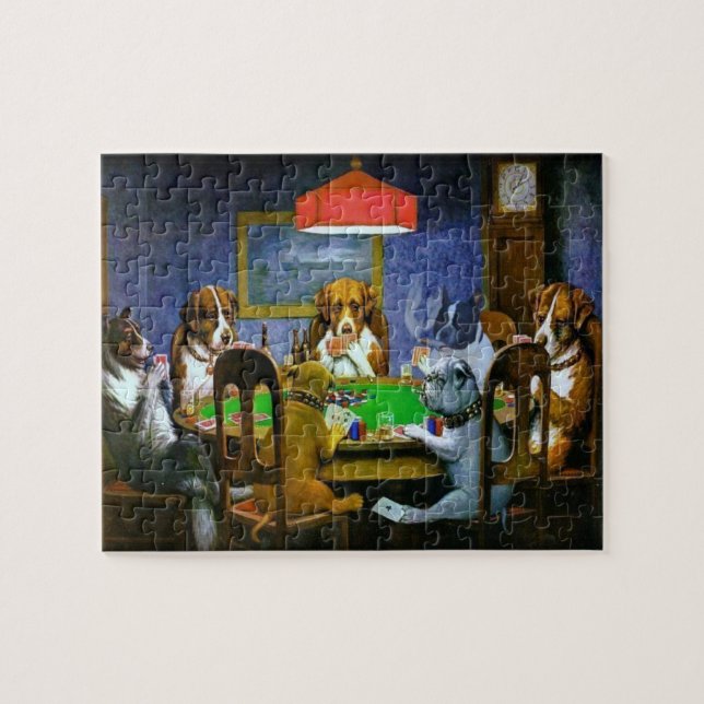 Hunde, die Poker spielen von C M Coolidge (Horizontal)