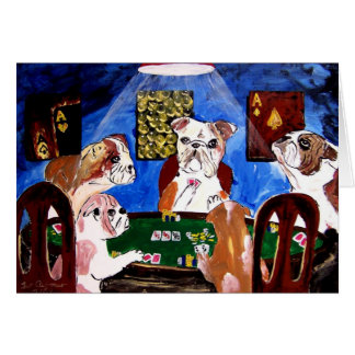 HUNDE, DIE POKER-VIERERKABEL-ASSE SPIELEN