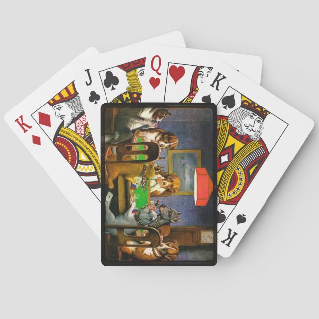 Hunde, die Schürhaken ein Freund im Bedarf spielen Spielkarten (Rückseite)