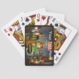 Hunde, die Schürhaken ein Freund in der Spielkarten